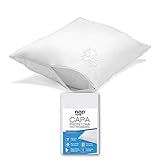 Nap Capa Protetora De Travesseiro Não Faz Ruído Percal 200 Fios 100- Algodão Repelente à água 50x70cm - Branco