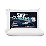 NAP Travesseiro Nasa Sky Viscoelástico Altura 10cm Densidade D40 Premium Capa 100 Algodão Branco Para Fronhas 50x70cm