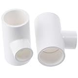 Napkery 2 Peças De PVC 3 Vias Tubulação De água Branca Junta De Tubulação Móveis De Encaixe De Tubulação