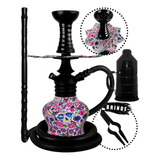 Narguile Black Hookah Caveira Mexicana Mini Monster