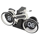 Naroote Relógio De Flip De Bicicleta- Função De Tempo De Relógio Mecânico Elegante Vintage Para Estudo -Branco-
