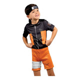 Naruto Shippuden Uzumaki Fantasia Infantil Curto Tam M