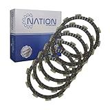NATION Discos De Embreagem Kit Para Motocicletas 6 Pçs Marrom 11 Cm X 11 Cm Aplicação YS 250 Fazer XTZ 250 Lander XTZ 250 Ténéré E Mais