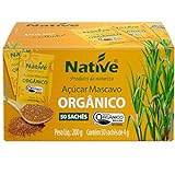 Native Açúcar Mascavo Orgânico 50 Sachês De 4G