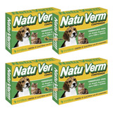 Natu Verm Comprimidos Vermífugo Para Cães E Gatos 04 Caixas