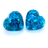 Natural Turmalina Paraíba Coração Solta Pedra Preciosa 8x8mm