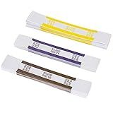 NATURALABEL 600 Peças Sortidas De Correias Para Moedas 1000 2000 5000 Cada 200 Tiras Auto Vedantes Para Dinheiro 3 Cores 