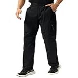 NATUVENIX Calça Tática Masculina Ripstop Leve Cargo Para Trabalho Resistente à água Para Uso Ao Ar Livre Preto 32W 30L