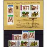 Nauru Escotismo 1982 S completa Bloco