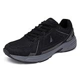 Nautica Tênis De Corrida Masculino Esportivo Moderno Com Cadarço Macio Para Academia Tênis Masculino Acolchoado Respirável Leve E Confortável Carvão Preto 45