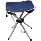 Nautika Stool Banqueta Azul Dobravel Camping Pesca Lazer