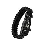 Nautika Tático Pulseira- Action Cord Unissex- Preto -Black-- 1
