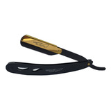 Navalha Navalhete Profissional Preto Clip Dourado Barbeiro