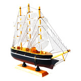Navio Caravela Barco Madeira Enfeite 24cm Decoração Coleção