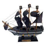 Navio Caravela Pirata 15cm Madeira Miniatura