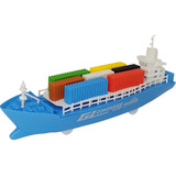Navio Cargueiro Porta Container Brinquedo Frição 30cm Origin