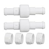 Nayciiy 2 Peças De Mangueira Giratória Para Limpeza De Piscina D20 Com 4 Peças De Substituição De Kit De Porca De Mangueira D15 Para Limpadores De Piscina 280 380 180 2 Peças 