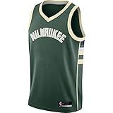 NBA Youth 8 20 Wordmark Team Color Icon Edition Swingman Jersey Edição De ícone Verde Milwaukee Bucks 8