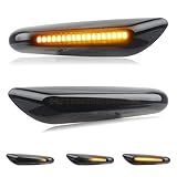 NDRUSH Lanterna De Seta De LED Lateral Para Seta Compatível Com BMW E90 E91 E92 E93 E46 E53 X3 E83 X 1 E84 E81 E82 E87 E88 Lente Fumada Pacote Com 2