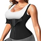 Nebility Espartilho Modelador De Cintura Feminino Com Zíper Colete Modelador Corporal E Alças Ajustáveis Preto Large