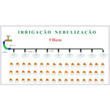 Nebulização Ramal De Irrigação Com 9 Bicos Cinza