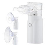 Nebulizador Inalador Ultrassônico Portátil Usb Bivolt Pilha Cor Branco