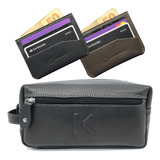 Necessaire Bolsa Couro Genuino