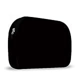 Necessaire Bolsinha Frasqueira Em Neoprene Preto Organizador Mala Viagem Porta Maquiagem
