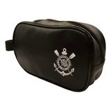 Necessaire De Viagem Bolsa Organizador Times Futebol Cor Preto Desenho Do Tecido Corinthians 019