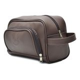 Necessaire Feminina Masculina Organizador Mala Bolsa Viagem Cor Marrom café