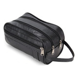 Necessaire Feminina Necessaire Masculina Em Couro Legítimo Cor Preto