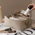 Necessaire Frasqueira Feminina Maquiagem Grande Viagens Cor Off White