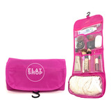Necessaire Masculina Feminina Bolsa Organizadora Maquiagem Cosméticos Mala Viagem Trabalho Com Gancho Pendurar Rosa