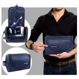 Necessaire Masculina Organizador Mala Viagem Postagem 24hrs Cor Azul C borda Azul