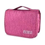 Necessaire Organizadora Bolsa De Viagem Para Objetos De Higiene Pessoal Com Divisória Cabide GANCHO Rosa