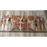 Nefertari Tumba Papiro Premium Khepri Tela De Quadro 94x42 