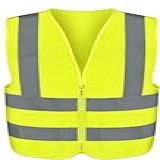 Neiko Colete De Segurança 53962A De Alta Visibilidade Com 2 Bolsos Padrão ANSI ISEA Cor Amarelo Neon Tamanho G