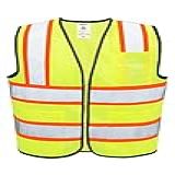Neiko Colete De Segurança 53991A GG De Alta Visibilidade 3 Bolsos E Colete De Construção Neon Com Zíper Amarelo Neon Colete De Segurança Para Homens E Mulheres Colete De Segurança Para Adultos