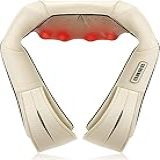 Nekteck Shiatsu Massageador De Pescoço E Costas Com Calor Calmante Almofada Elétrica De Massagem De Tecido Profundo 3D Para Ombro Perna Alívio De Dores Musculares De Corpo Inteiro Carro Escritório E Uso Doméstico