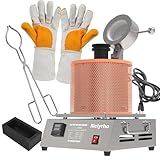 Nelyrho Forno De Derretimento Elétrico Aquecimento Rápido De 1500 W Máx 1150 C Forno Controlado Por PID Para Fundição De Joias E Refino De Metal Inclui Molde De Cadinho E Lingote Perfeito Para
