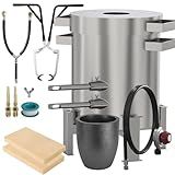 Nelyrho Kit De Forno De Derretimento De Propano De 50 Kg Fundição Completa De Aço Inoxidável Com Cadinho Suporte De Suporte E Pinças Ideal Para Derreter Reciclagem De Alumínio Ouro Prata E