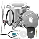 Nelyrho Kit De Forno De Derretimento De Propano De Aço Inoxidável De 12 Kg Com Cadinho E Pinças Conjunto Completo De Fundição Doméstica Para Reciclagem De Sucata De Metal Fundição E Refino De Ouro 