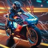 Néon Bicicleta Jogos Tron Bicicleta Corrida Jogos Luz Bicicleta Corrida Jogos Para Livre Néon Cavaleiro 3D Jogos Ficção Científica Bicicleta Façanha Jogos Néon Motocicleta Jogos