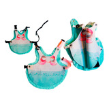 Neoprene Com Abrigo Removível E Impressao Verde Aqua E Rosa