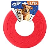 Nerf Dog Brinquedo Para Cães Atomic Flyer, Frisbee, 25,4 Cm De Diâmetro, Unidade única, Vermelha