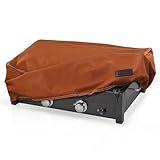 NettyPro Capa Para Chapa De 22 E 17 Capa Para Grelha De Mesa Portátil Resistente À Prova D Água Com 2 Queimadores E Propano Para Cuisinart Monument Pit Boss Royal Gourmet Marrom