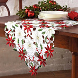 New Corredor De Mesa De Natal Bordado De Natal 38x176cm