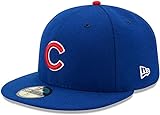 New Era Boné Mlb 59fifty Team Color Authentic Collection Fitted On Field Game, Chicago Cubs Blue, 7 1/8