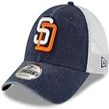 New Era Boné MLB 9FORTY Mesh Cooperstown Trucker Ajustável Tamanho Único San Diego Padres Azul Marinho Tamanho Único