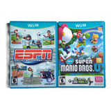 New Mario Bros u Espn Wiiu 2 Jogos Originais Americanos